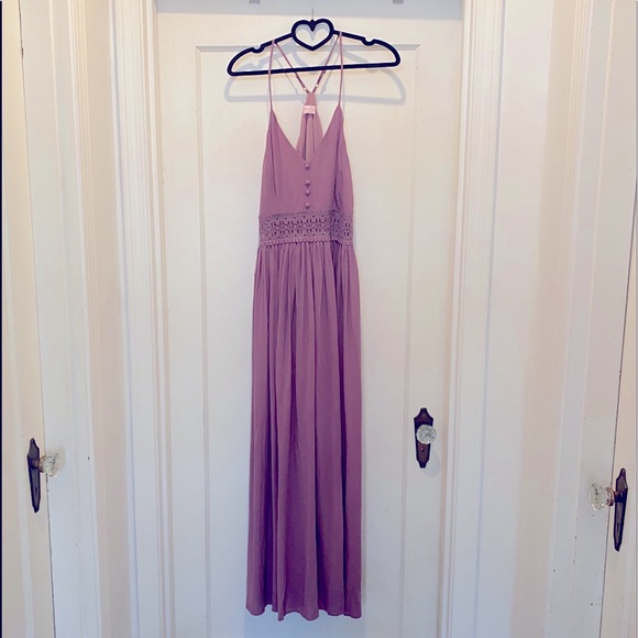 Lavender Empire Maxi Dress - Picture 1 of 3